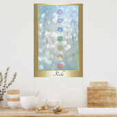 Ontwerp Reiki Healing Hands Poster (Keuken)