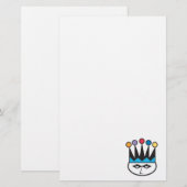 ontwerp retro jester joker briefpapier (Voorkant / Achterkant)