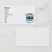 ontwerp retro jester joker visitekaartje (Voorkant / Achterkant)