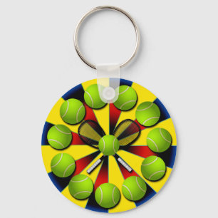 ONTWERP RETRO TENNIS SLEUTELHANGER