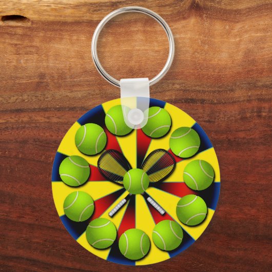 ONTWERP RETRO TENNIS SLEUTELHANGER (Voorkant)