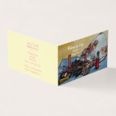 ontwerp retro van kunstenaars maken mooie tas uit visitekaartje (Buitenkant)