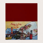 ontwerp retro van kunstenaars maken mooie tas uit visitekaartje (Buitenkant ongevouwen)