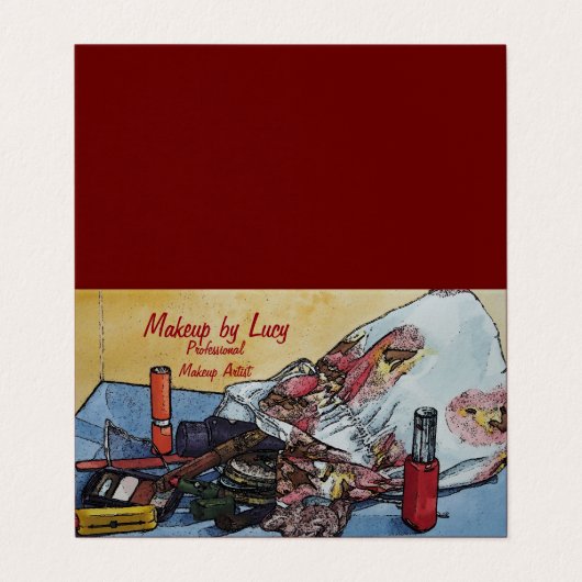 ontwerp retro van kunstenaars maken mooie tas uit visitekaartje (Buitenkant ongevouwen)