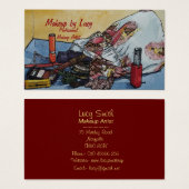 ontwerp retro van kunstenaars maken mooie tas uit visitekaartje (Voorkant /achterkant)