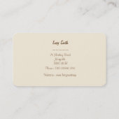 ontwerp retro van kunstenaars maken mooie tas uit visitekaartje (Achterkant)