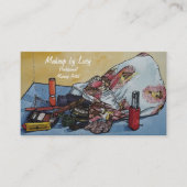 ontwerp retro van kunstenaars maken mooie tas uit visitekaartje (Voorkant)