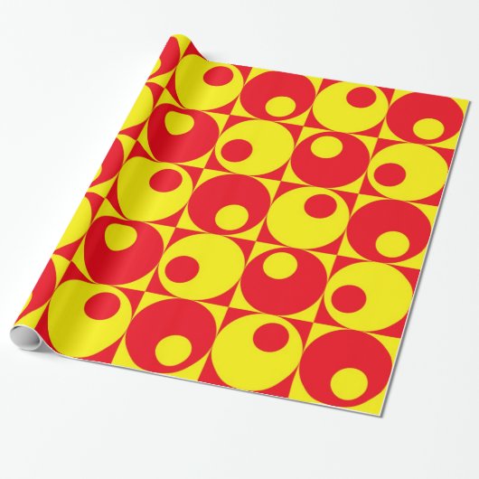 Ontwerp Retrostijl Cadeaupapier (Uitgerold)