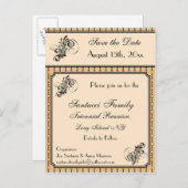 Ontwerp Reünie, Evenement, Feest Save the Date Aankondigingskaart (Voorkant / Achterkant)