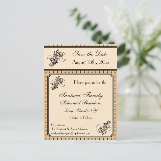  Ontwerp Reünie, Evenement, Feest Save the Date Aankondigingskaart (Staand voorkant)