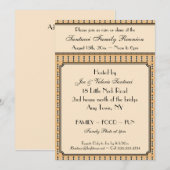 ontwerp-reünie, evenement, feestuitnodiging kaart (Voorkant / Achterkant)