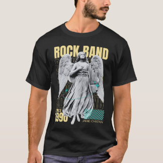 Ontwerp Rock Band 1990 Vintage Krachtige Muziekins T-shirt