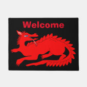 Ontwerp rode dragon deurmat (Voorkant)