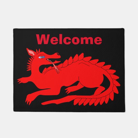 Ontwerp rode dragon deurmat (Voorkant)