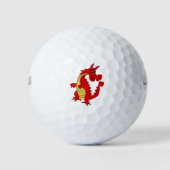 Ontwerp rode dragon golfballen (Voorkant)
