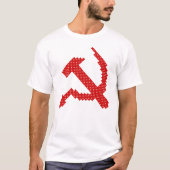 Ontwerp rode hamer en sikkelsymbool t-shirt (Voorkant)