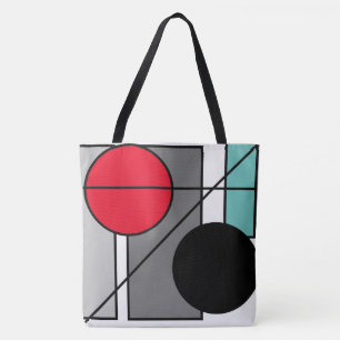 Ontwerp "Ronde en lijnen" Tote Bag