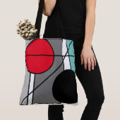 Ontwerp "Ronde en lijnen" Tote Bag (Dichtbij)
