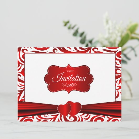 Ontwerp rood en wit draaiboek kaart (Staand voorkant)