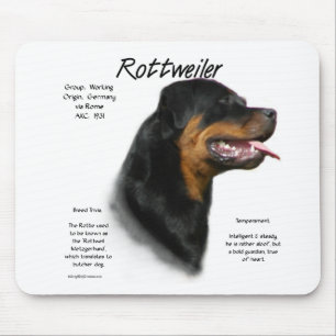 Ontwerp rottweiler geschiedenis muismat