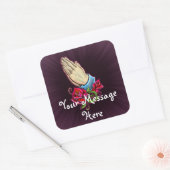 Ontwerp Rozen voor handbediende handbeugels Vierkante Sticker (Envelop)