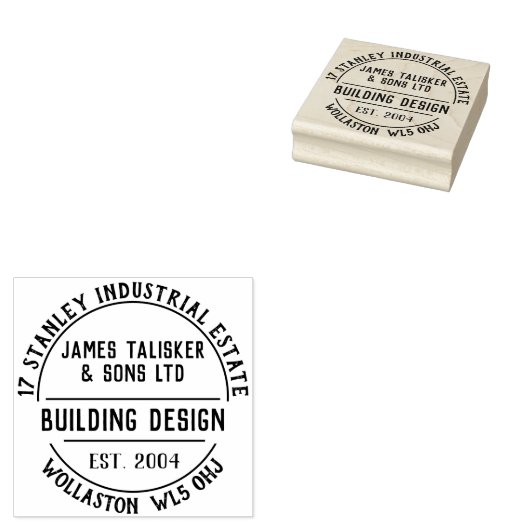 Ontwerp Rubber Stempel (Gestempeld)