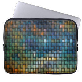 Ontwerp samengesteld uit kleurrijke geïnterlinieer laptop sleeve