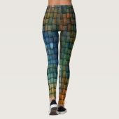 Ontwerp samengesteld uit kleurrijke geïnterlinieer leggings (Achterkant)