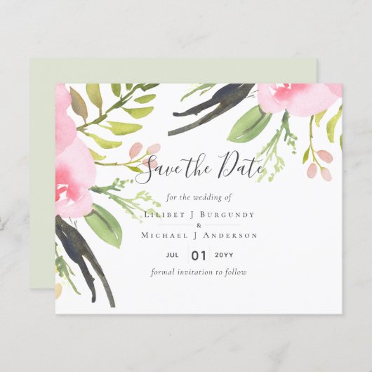 Ontwerp Save The Date Sjabloon Grafische elementen (Voorkant / Achterkant)