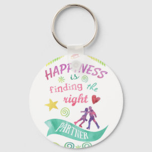 Ontwerp Schaats Dance Partner Ice Sleutelhanger