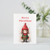 Ontwerp Schattigee kerstelf Briefkaart (Staand voorkant)