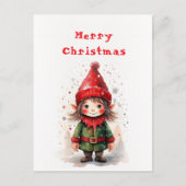 Ontwerp Schattigee kerstelf Briefkaart (Voorkant)