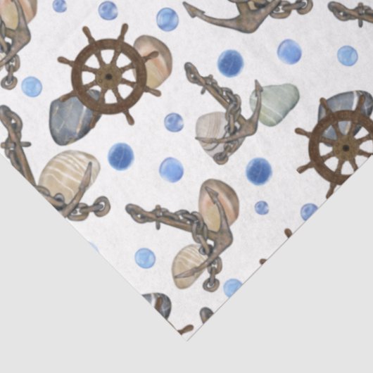 Ontwerp serie mariene levensserie 17 Weefselpapier Tissuepapier (Detail)