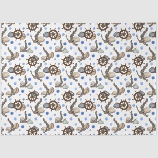 Ontwerp serie mariene levensserie 17 Weefselpapier Tissuepapier (Voorkant)