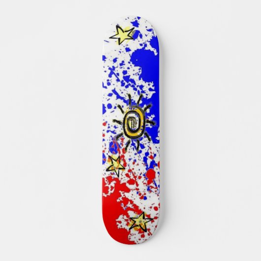 Ontwerp-skateboarddek van de Filipijnse vlag Skateboard (Voorkant)