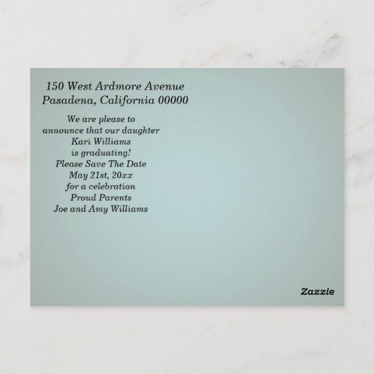 ontwerp Sla de datum op - Kies uw eigen kleur Briefkaart (Achterkant)