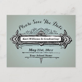  ontwerp Sla de datum op - Kies uw eigen kleur Briefkaart