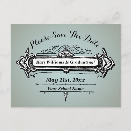 ontwerp Sla de datum op - Kies uw eigen kleur Briefkaart (Voorkant)