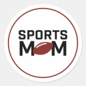 Ontwerp Sportmam-Football Ronde Sticker (Voorkant)