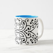 Ontwerp stencil Marokkaans Tweekleurige Koffiemok (Voorkant rechts)
