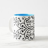 Ontwerp stencil Marokkaans Tweekleurige Koffiemok (Voorkant links)