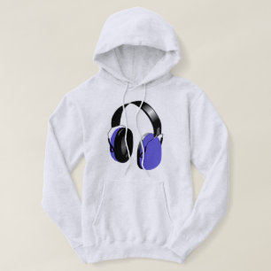 ONTWERP STYLISH DJ BLUE HEADPHONES HOODIE
