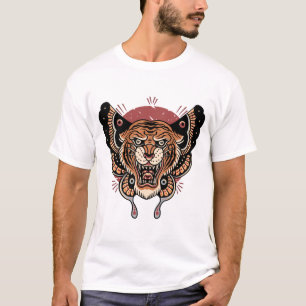 Ontwerp T-Shirt van tattoo met vlinder