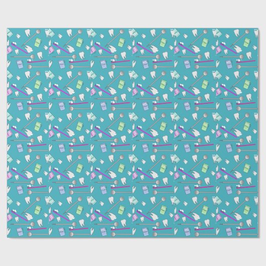 Ontwerp tandheelkundige beroepsuitrusting cadeaupapier (Vlak)