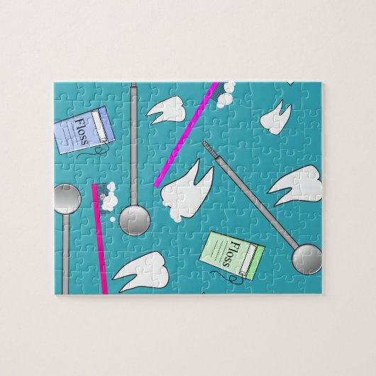 Ontwerp tandheelkundige beroepsuitrusting legpuzzel (Horizontaal)