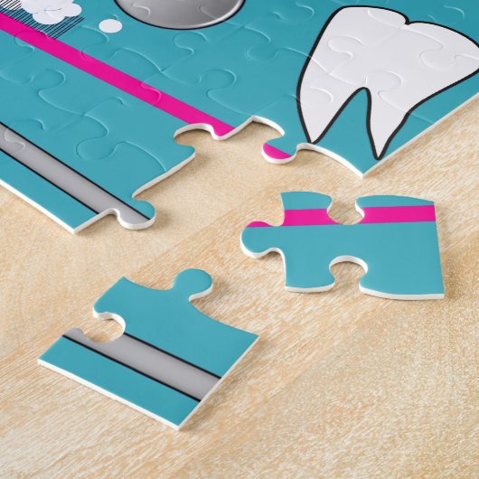 Ontwerp tandheelkundige beroepsuitrusting legpuzzel (Zijkant)