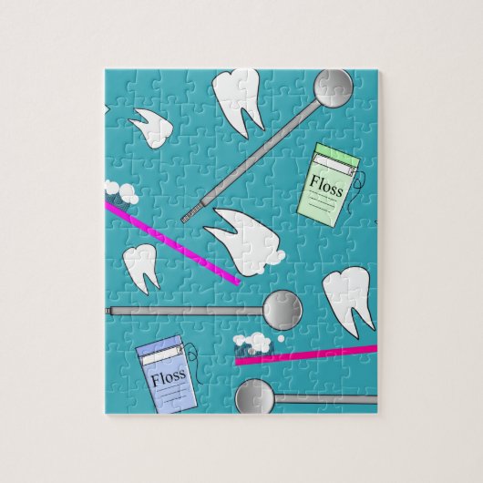 Ontwerp tandheelkundige beroepsuitrusting legpuzzel (Verticaal)