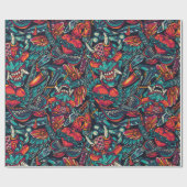 Ontwerp Tattoo Retro Cadeaupapier (Vlak)