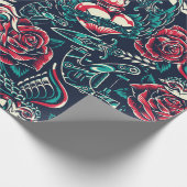 Ontwerp Tattoo Retro Cadeaupapier (Hoek)