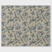 Ontwerp Tattoo Retro Cadeaupapier (Vlak)